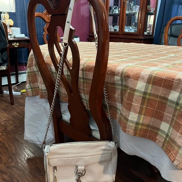 Rebecca Minkoff LARGE Mac Crossbody Bag White/Silver - Picture 12 of 13